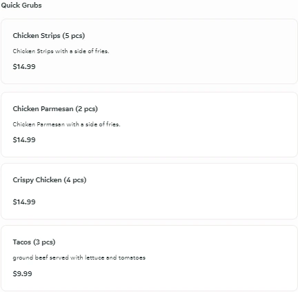 menu image
