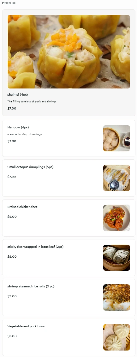 menu image