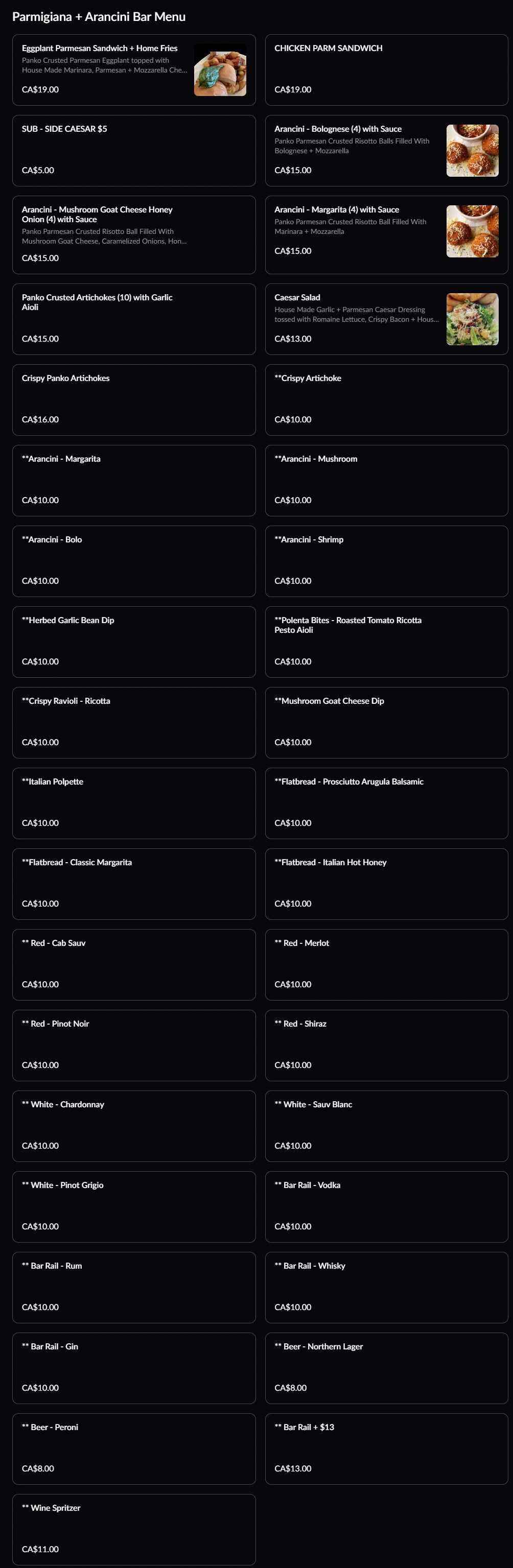 menu image
