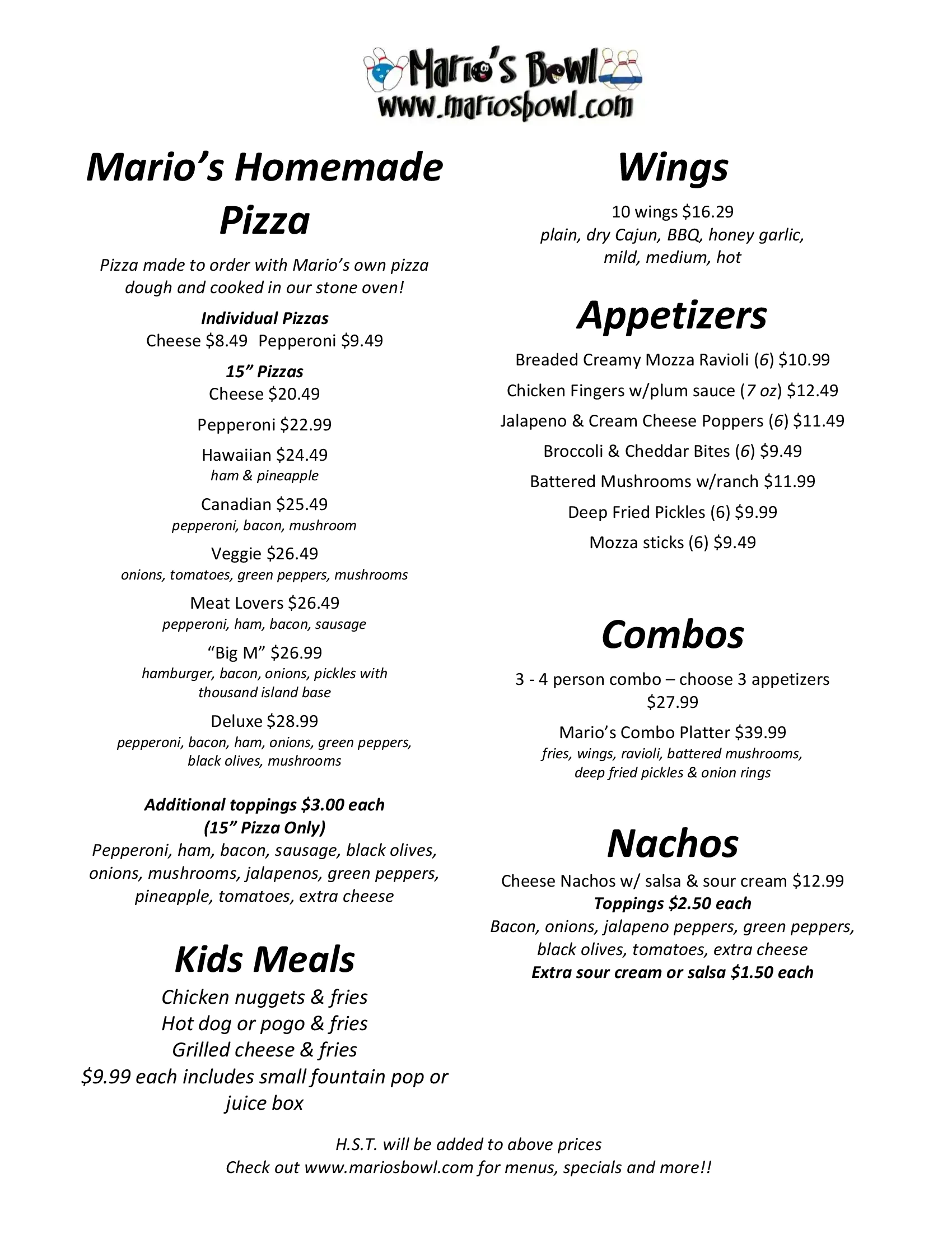 menu image