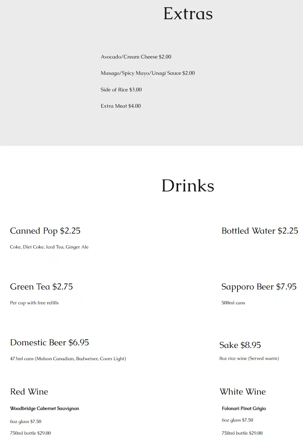 menu image