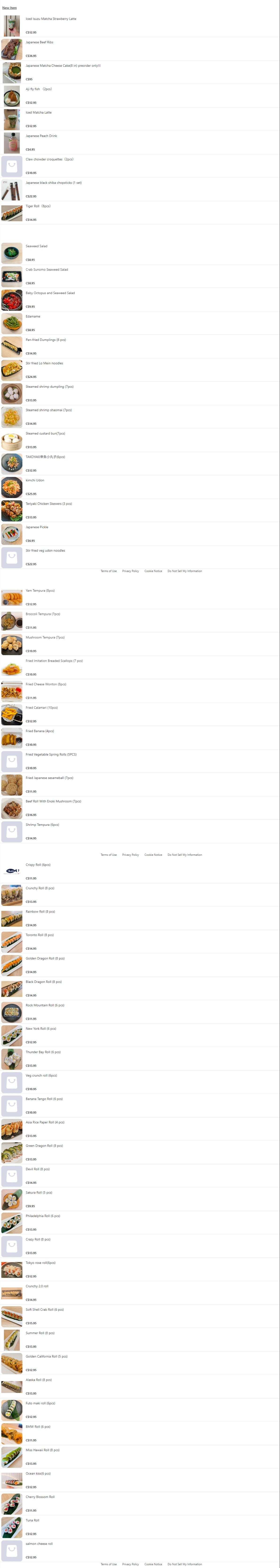 menu image