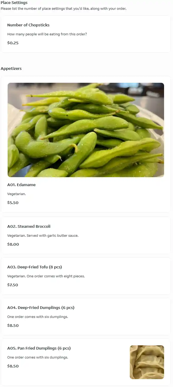 menu image