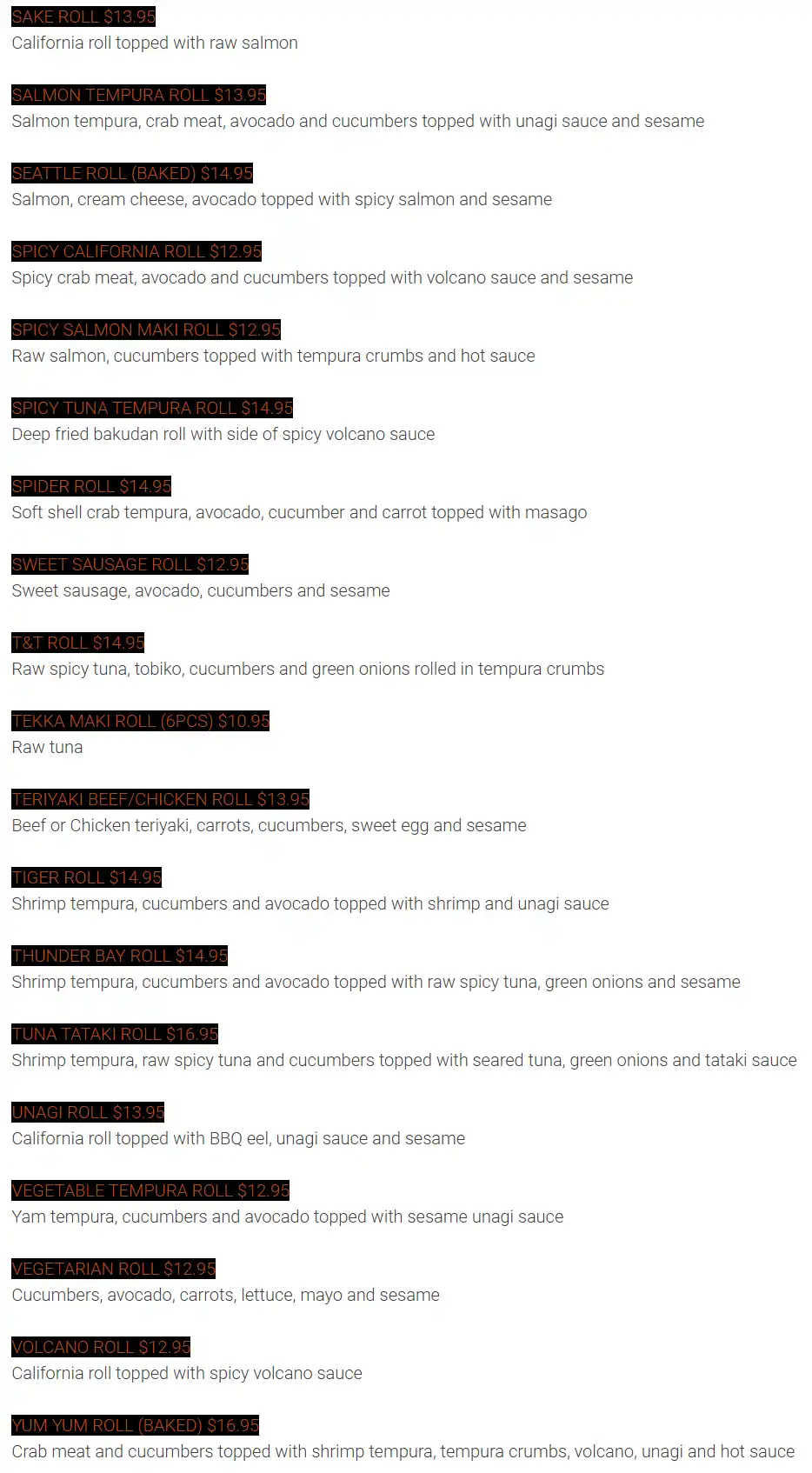 menu image